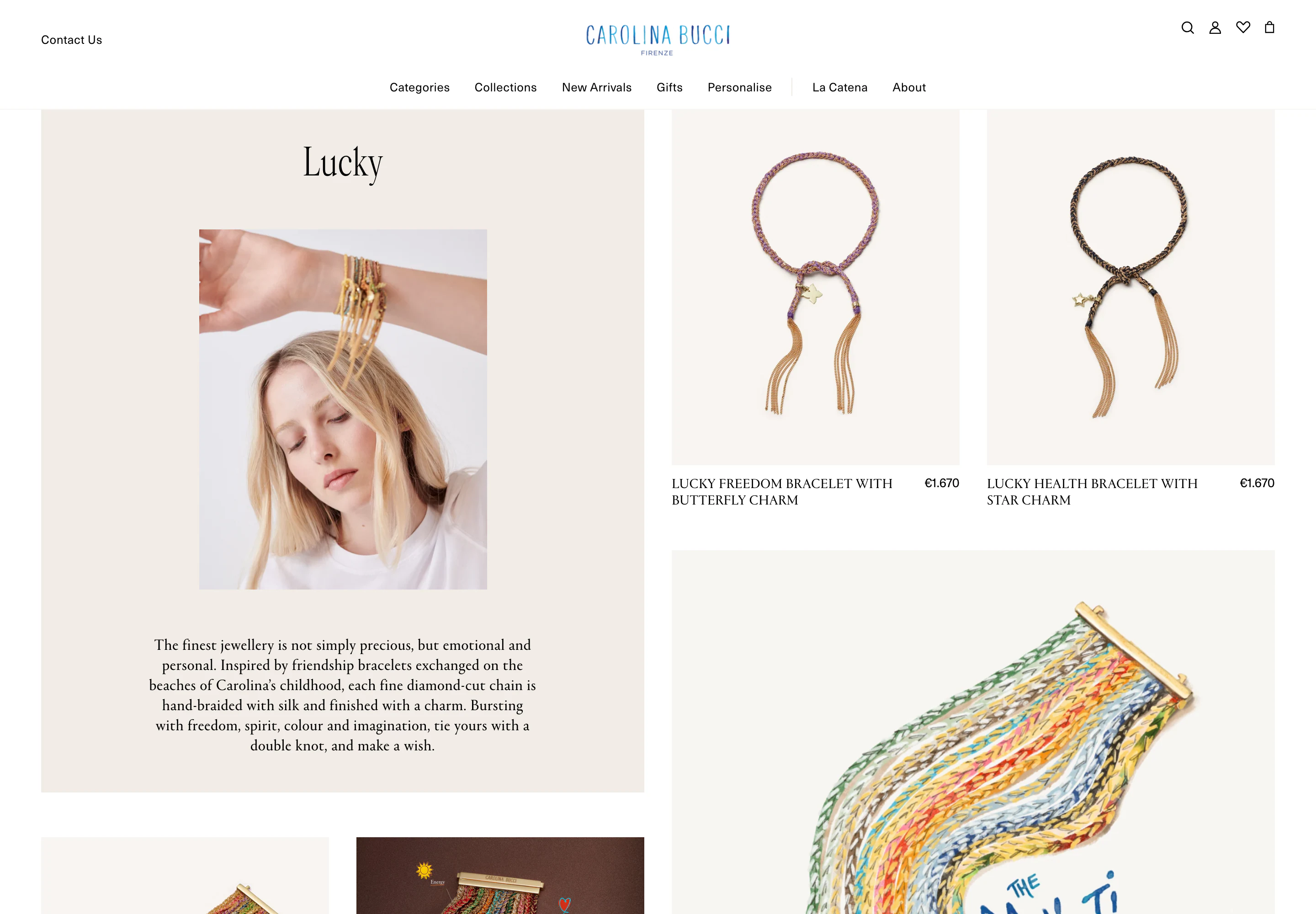 Desktop catalog of Carolina Bucci