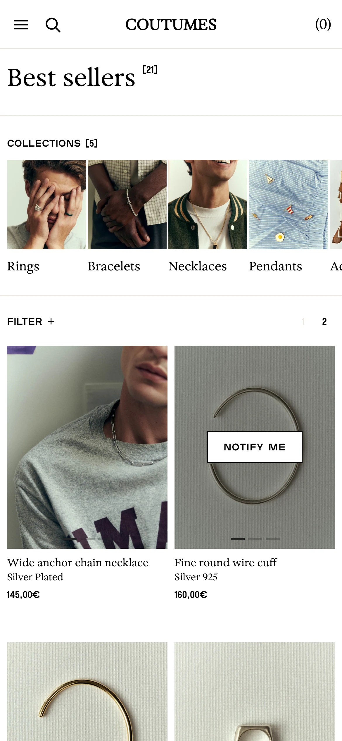 Mobile catalog of Coutumes