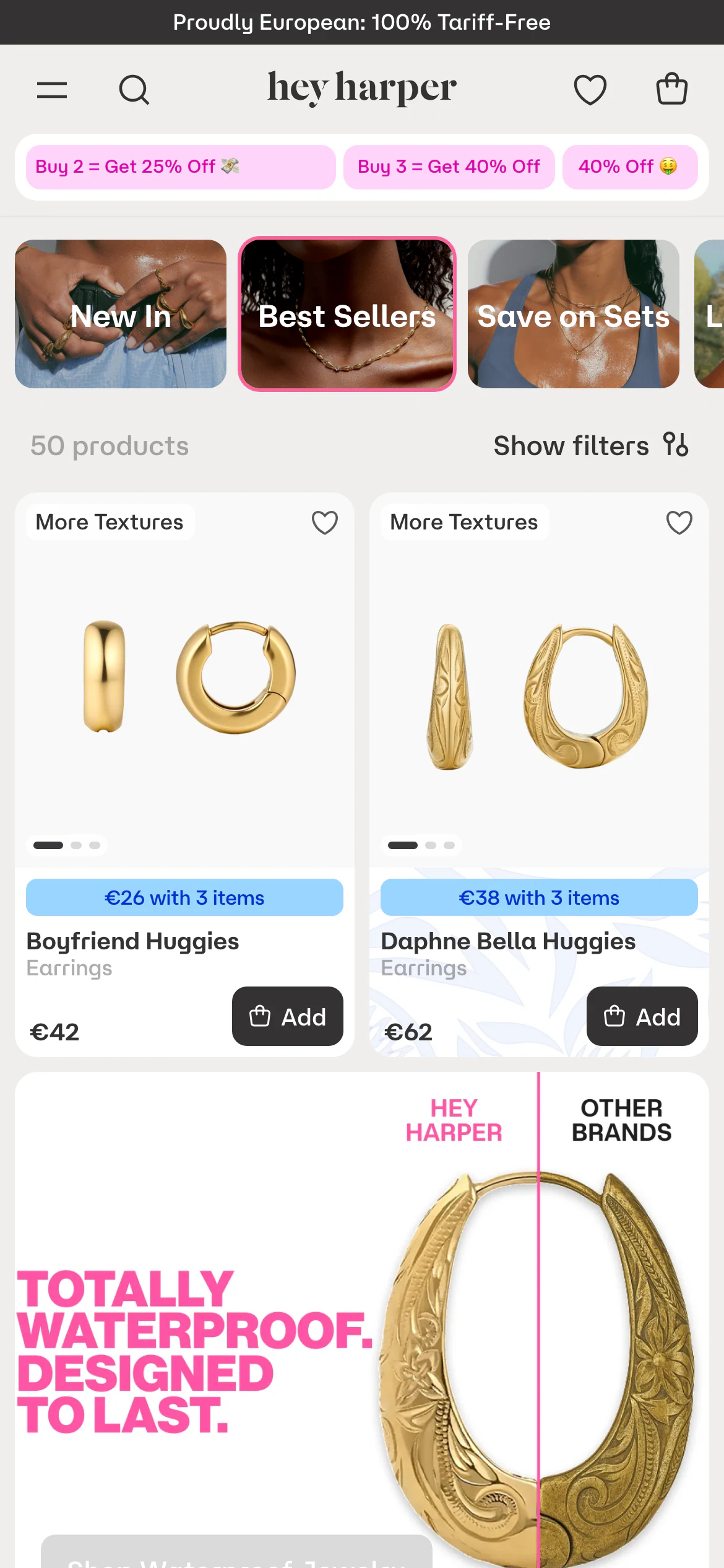 Mobile catalog of Hey Harper