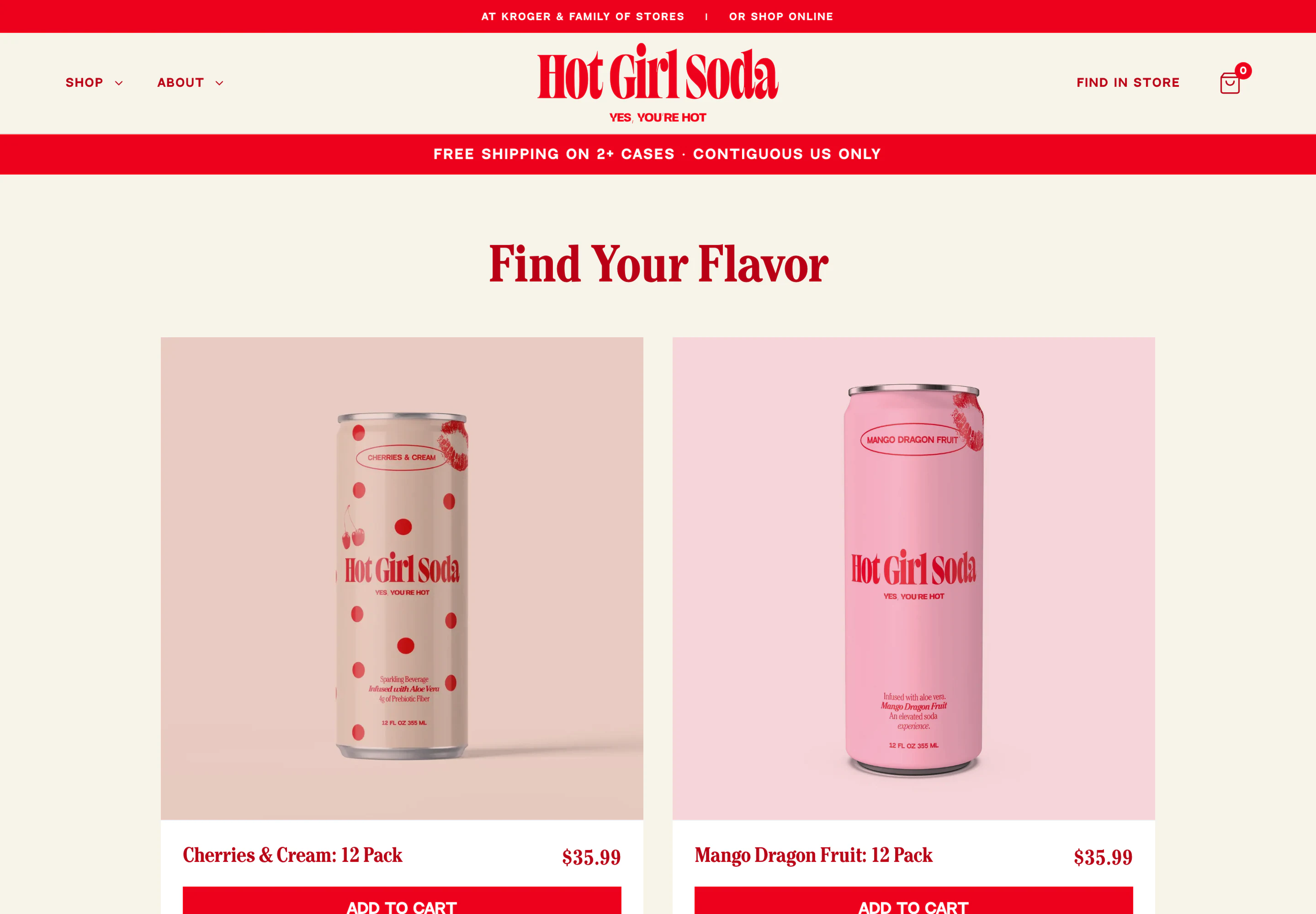 Desktop catalog of Hot Girl Soda