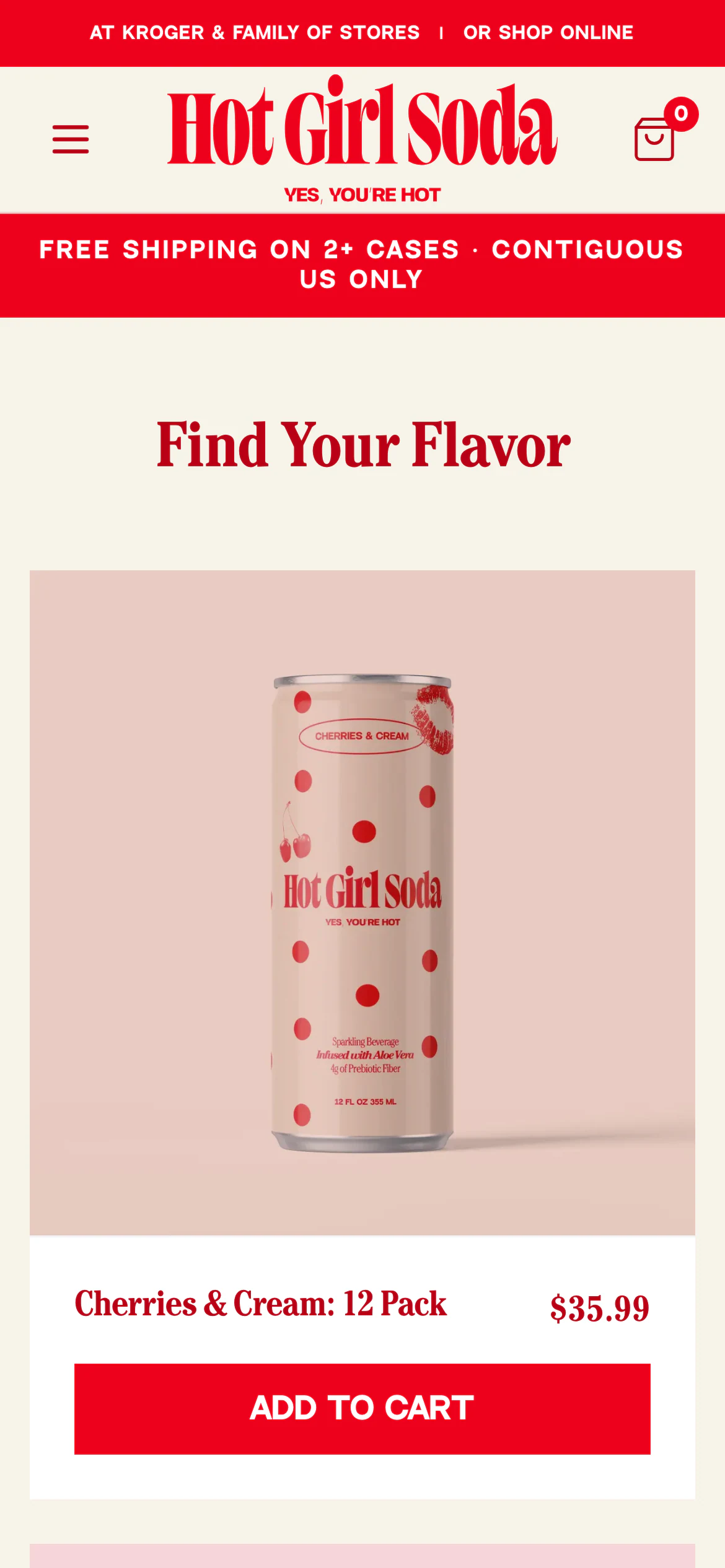 Mobile catalog of Hot Girl Soda