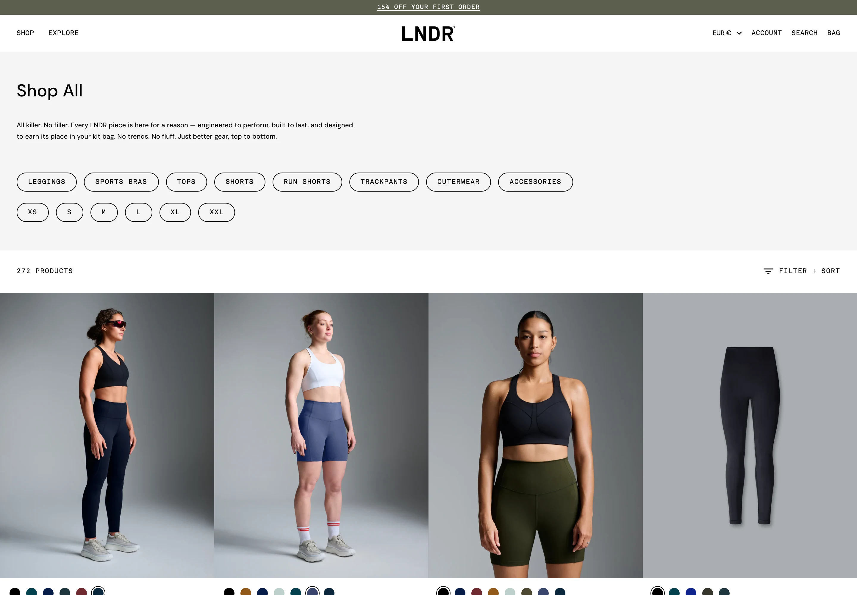 Desktop catalog of LNDR