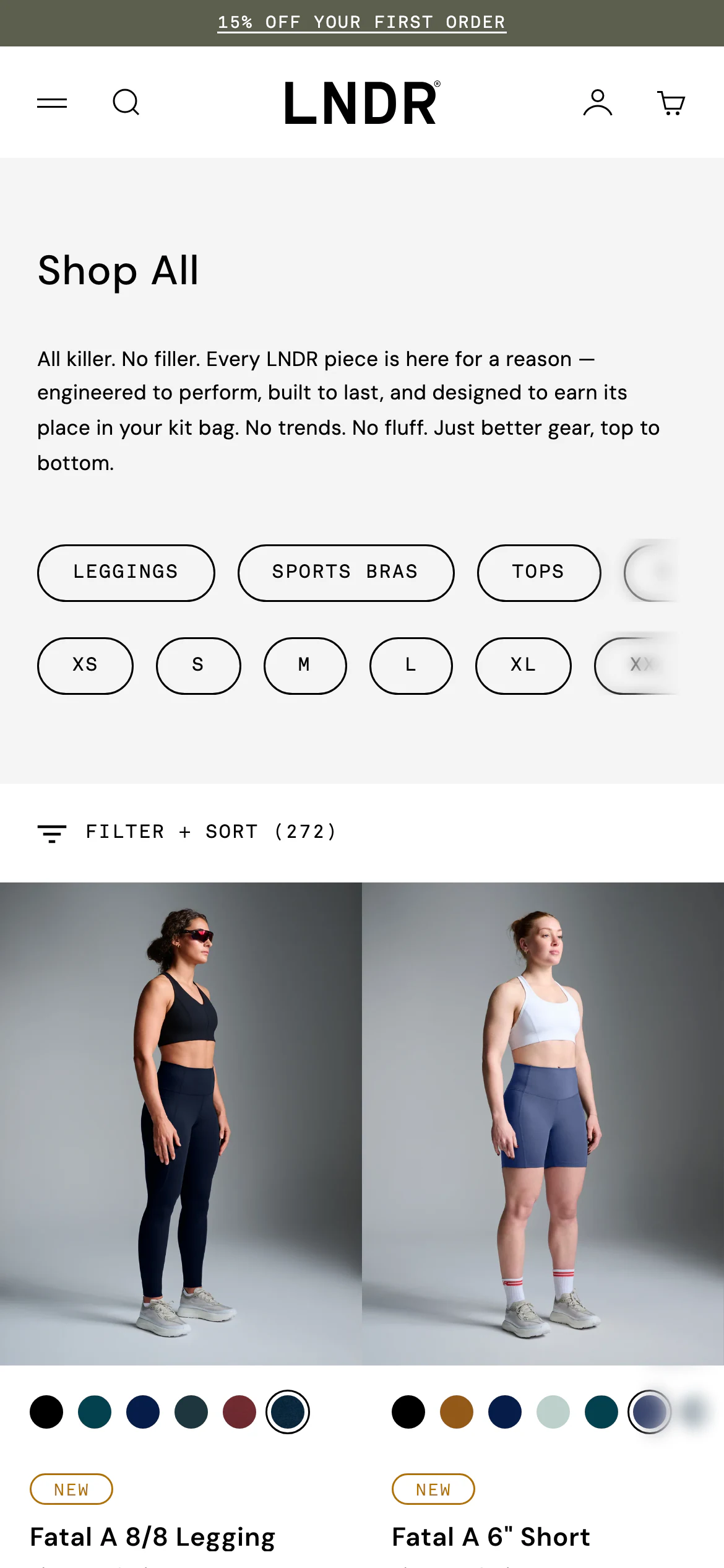 Mobile catalog of LNDR