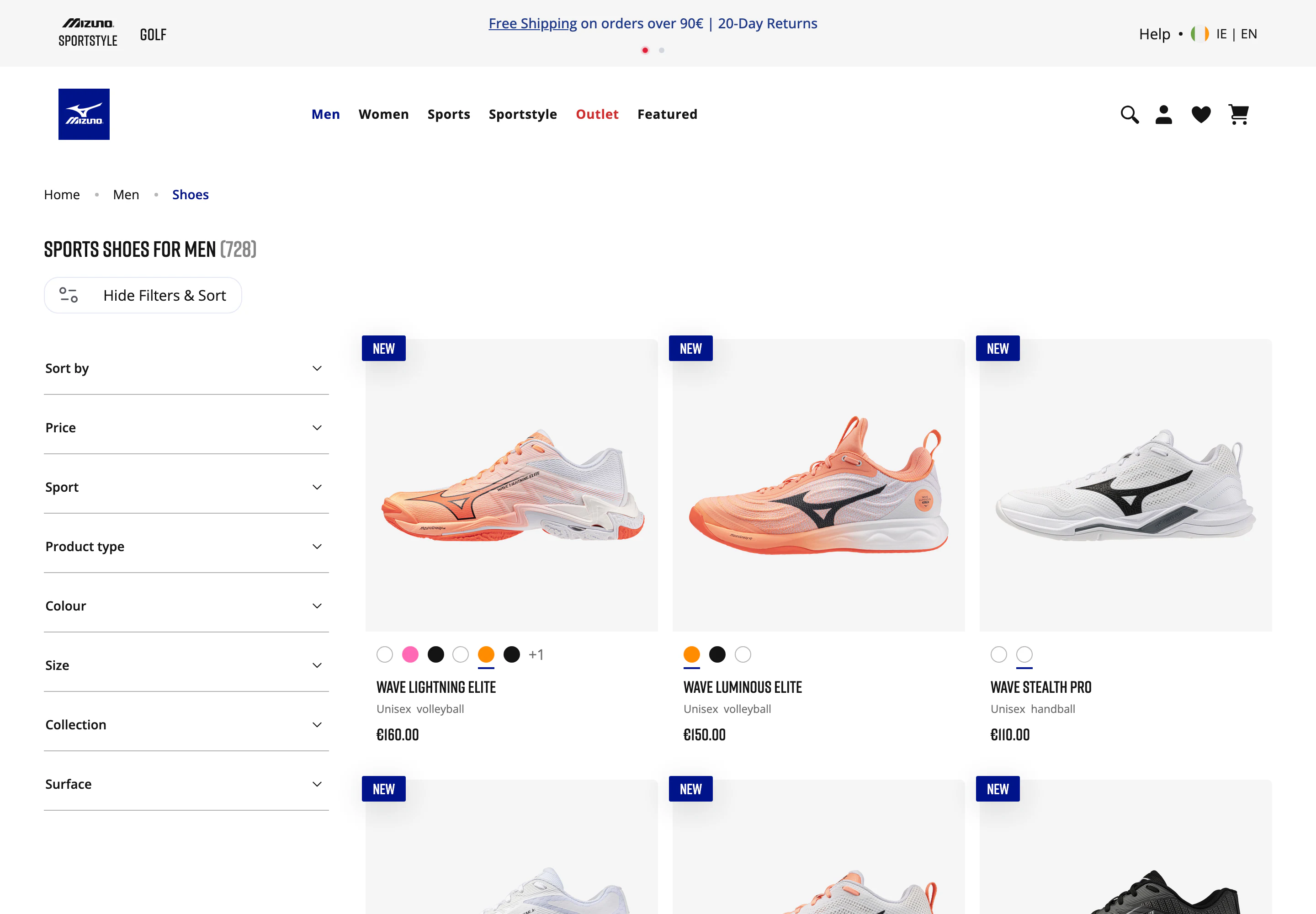 Desktop catalog of Mizuno