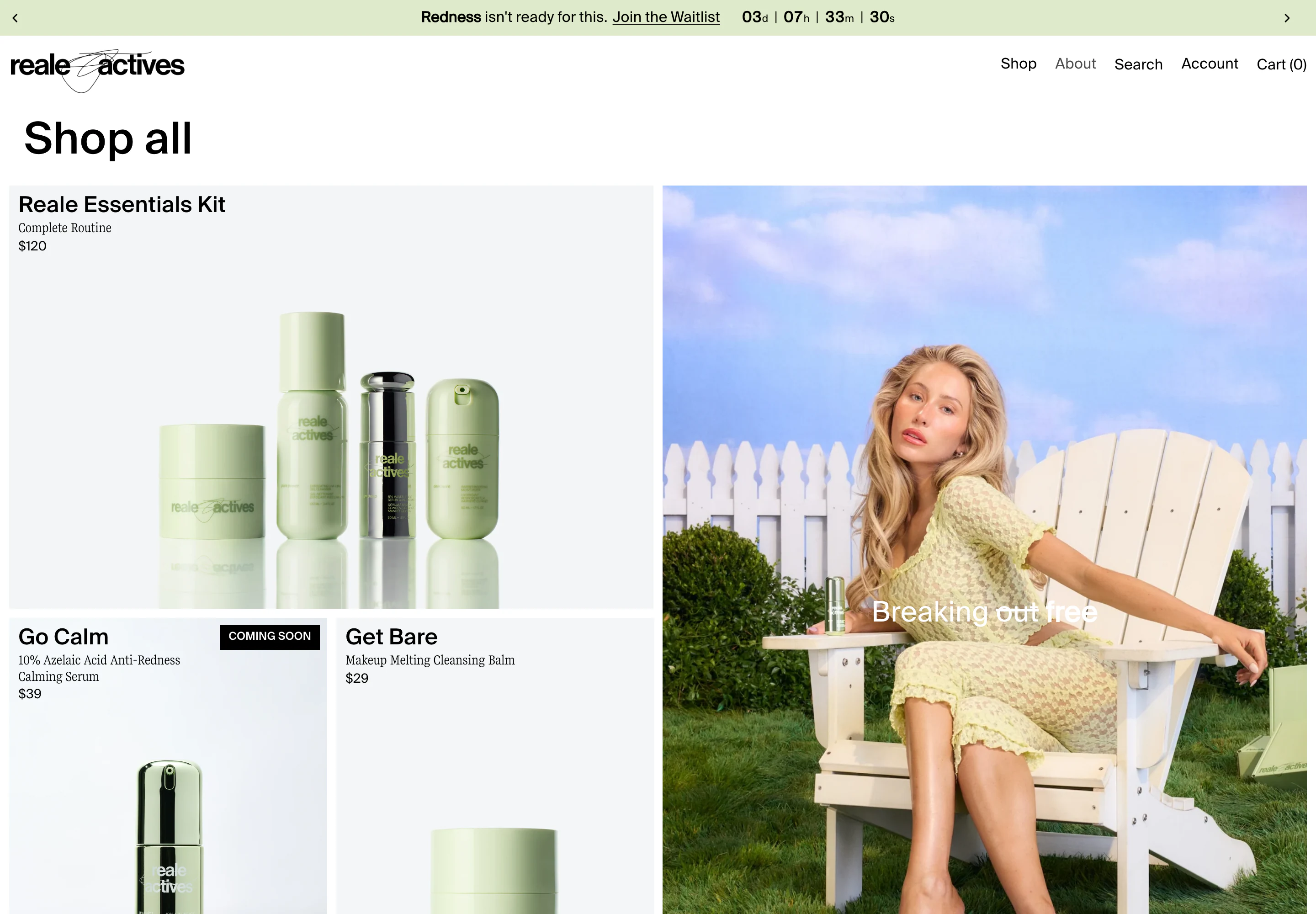 Desktop catalog of Reale Actives