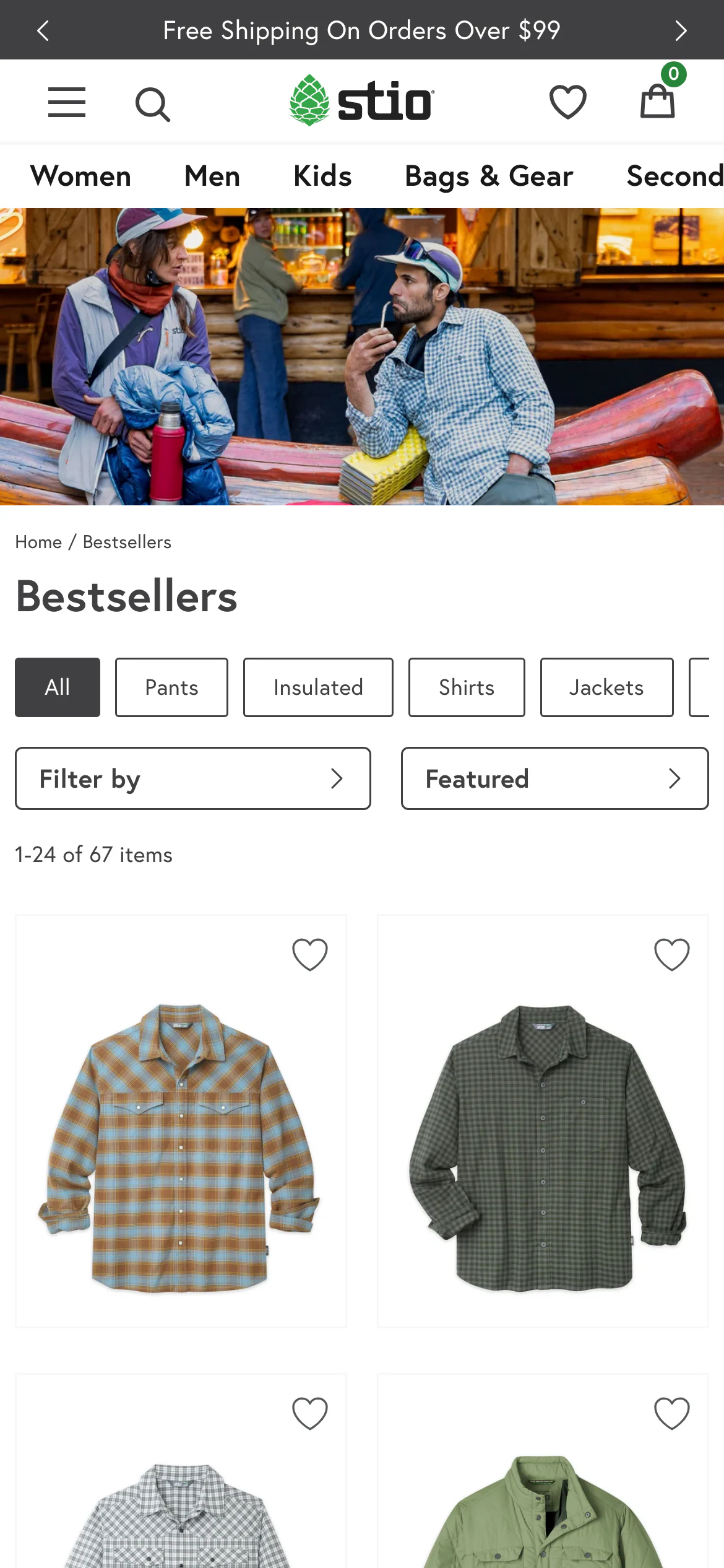 Mobile catalog of Stio